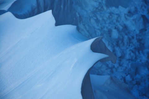 Snowdrift at a mountain hut in Allgaeu