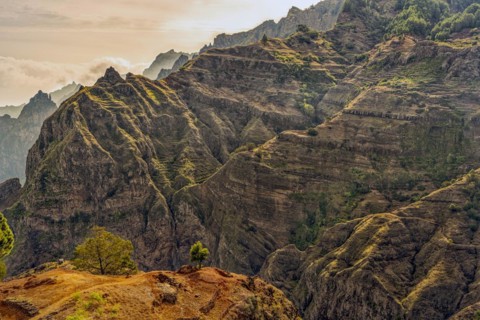 Mountain Landscape Santo Antao Island Cape Verde