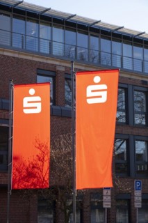Flags with logo Sparkasse