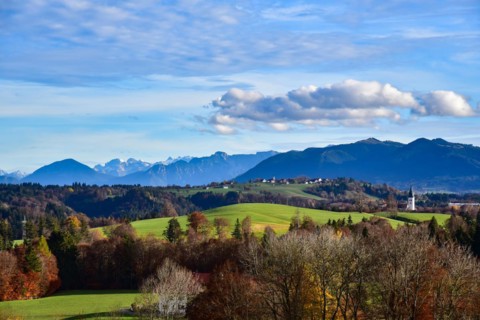 View of the Ammergau Alps