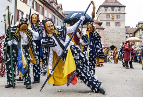 Historic fool jump in Rottweil