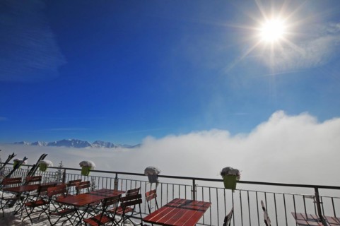 View from the mountain station of the Laberbergbahn