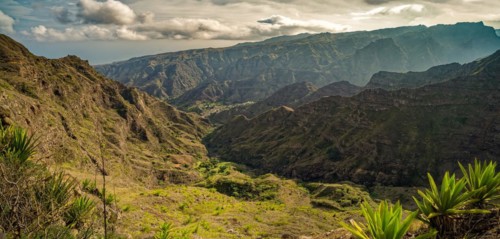 Mountain Landscape Santo Antao Island Cape Verde