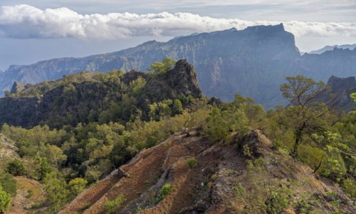 Mountain Landscape Santo Antao Island Cape Verde