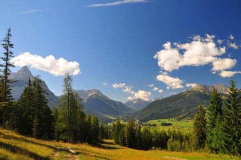 View from the Gamsalm in Ehrwald towards Lermoos