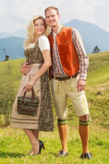 Man and woman in traditional traditional costume