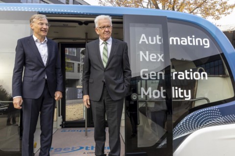 Autonomous vehicle by ZF Friedrichshafen. Wolf-Henning Scheider