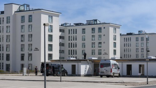 Old and modernised blocks of houses in Prora