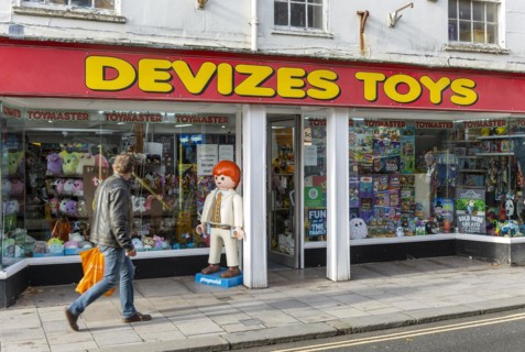 Devizes Toys traditional toy shop shopfront window display