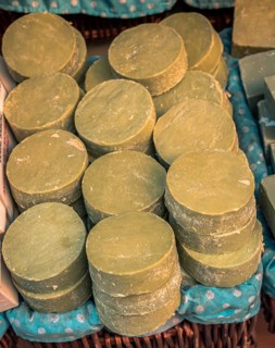 Collection of bars of fragrant hand made organic soap