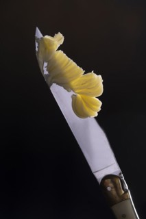 Knife with butter