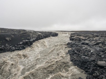 Rushing glacial river