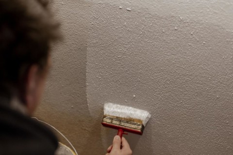 Painting the interior wall