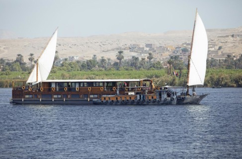 Traditional river cruise ship on the Nile