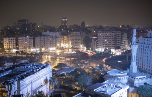 Tahrir Square or Liberation Square by night