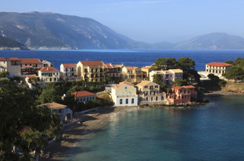 Assos village between two bays