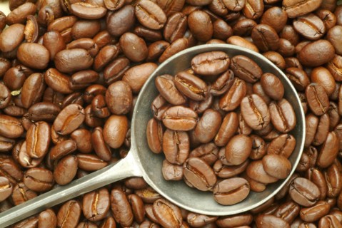 Roasted coffee beans