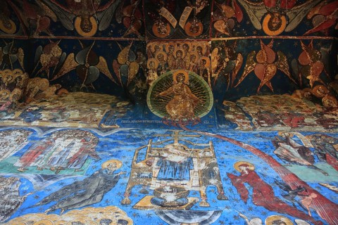 Frescoes on the exterior wall