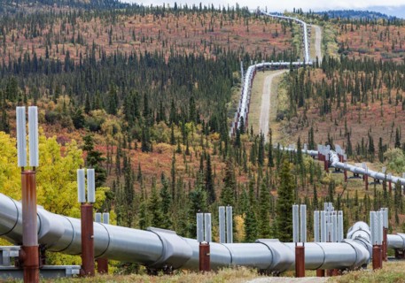 Alaska Pipeline on the Richardson Highway towards Valdez