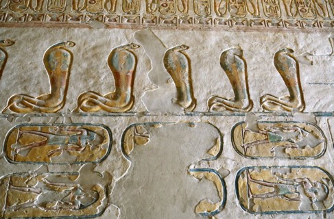 Rock drawing in the royal tomb 6 Ramses IX