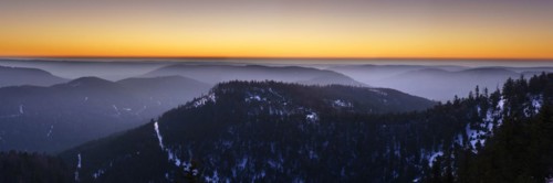Morning atmosphere on the Hornisgrinde in winter