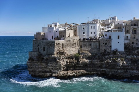 Village on cliff