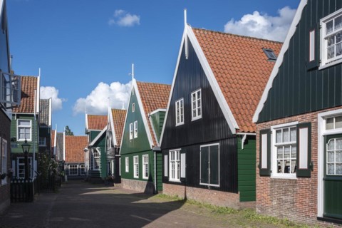 Characteristic village scene in Kerkbuurt Street
