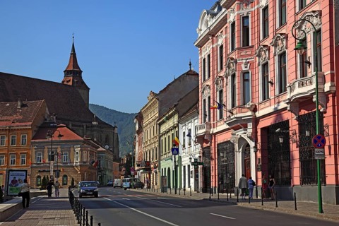 In the old town on Piata Sfatului Square