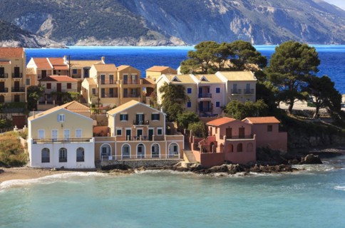 Assos village between two bays