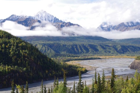 Riverbed of the Matanuska Glacier on Highway 1 near Palmer