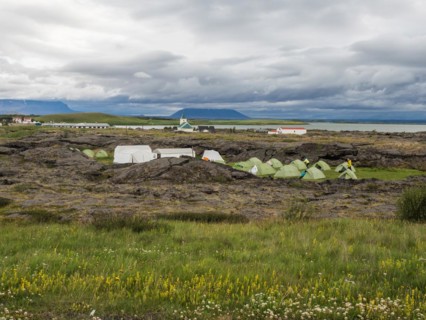 Tent camp at Myvatn