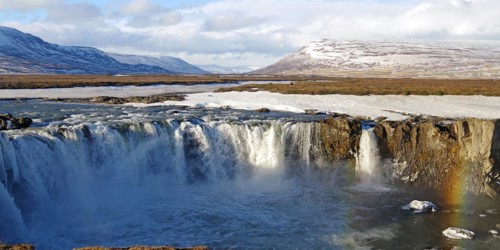 Godafoss with rainbow