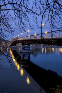 Bicycle bridge over the Konstanz funnel