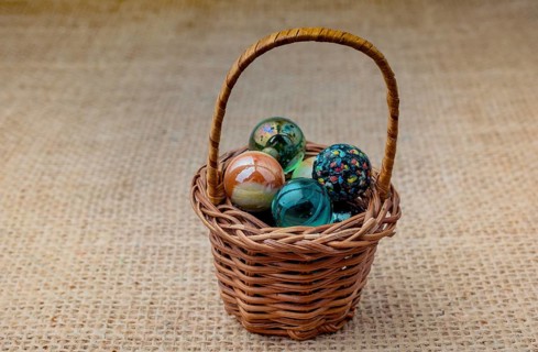 Bright Colorful Marble Balls Toys in view