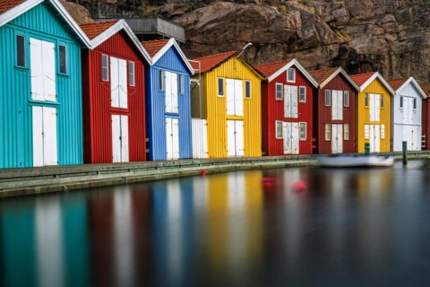 Small colourful fishermens houses