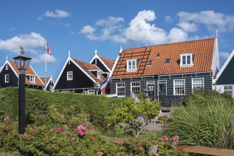 Characteristic village scene in Kerkbuurt Street