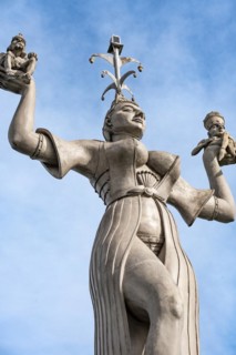 Imperia statue in the blue sky