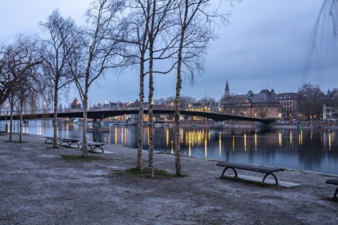 Bicycle bridge over the Konstanz funnel
