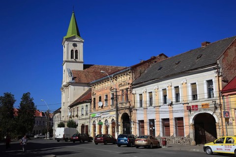 Town centre and Roman Catholic Church of Aiud