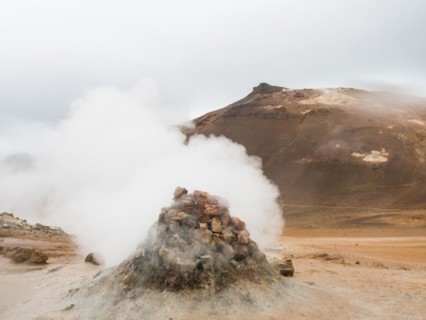 Steaming fumarole