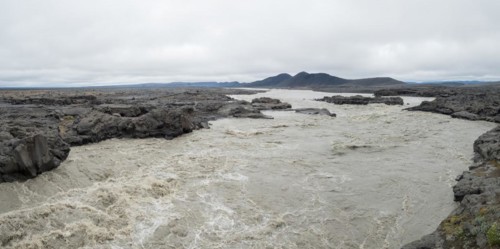 Rushing glacial river