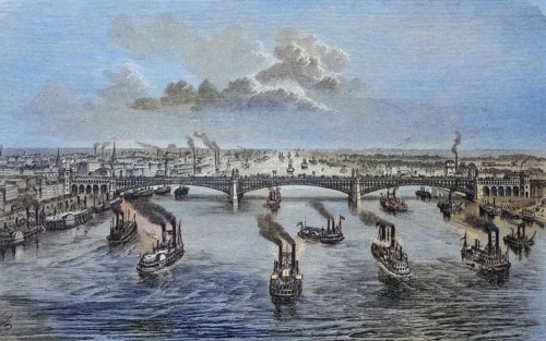 View of St. Louis in the state of Missouri