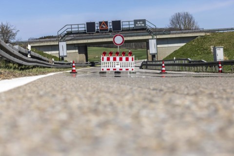 Roadblock on the motorway