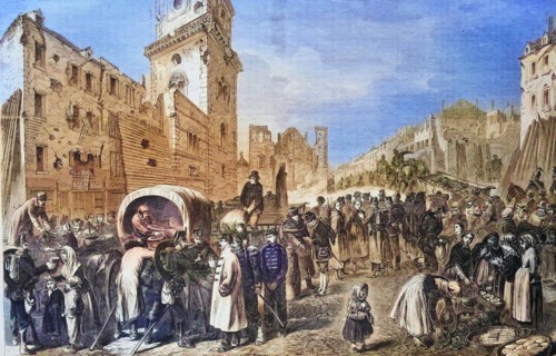On market square in Diedenhofen