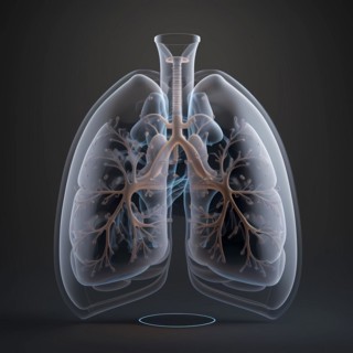 Transparent human with view of lungs