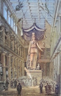 Athena inside the Parthenon in Athens