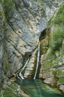A waterfall