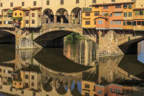 Reflection of the Ponte Vecchio in the Arno