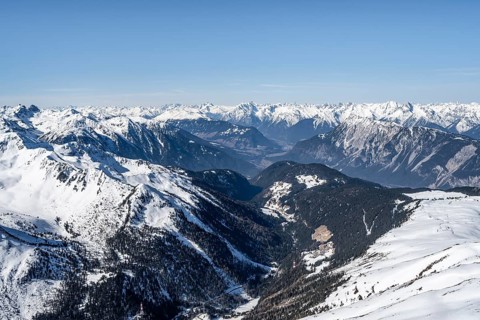 View from the summit of the Pirchkogel into the Nedertal valley