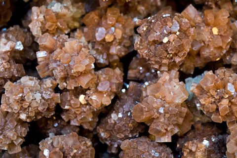 Shooting of collection natural rock as a set of Aragonite mineral gem stones